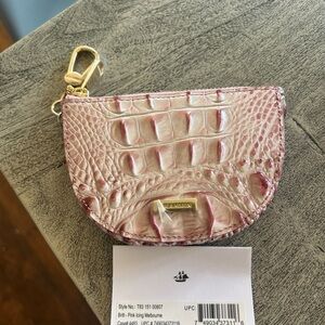 🌸 New🌸 BRAHMIN🌸PINK ICING BRITT Card/ Coin Case🌸 Genuinw Leather🌸SOLD OUT🌸